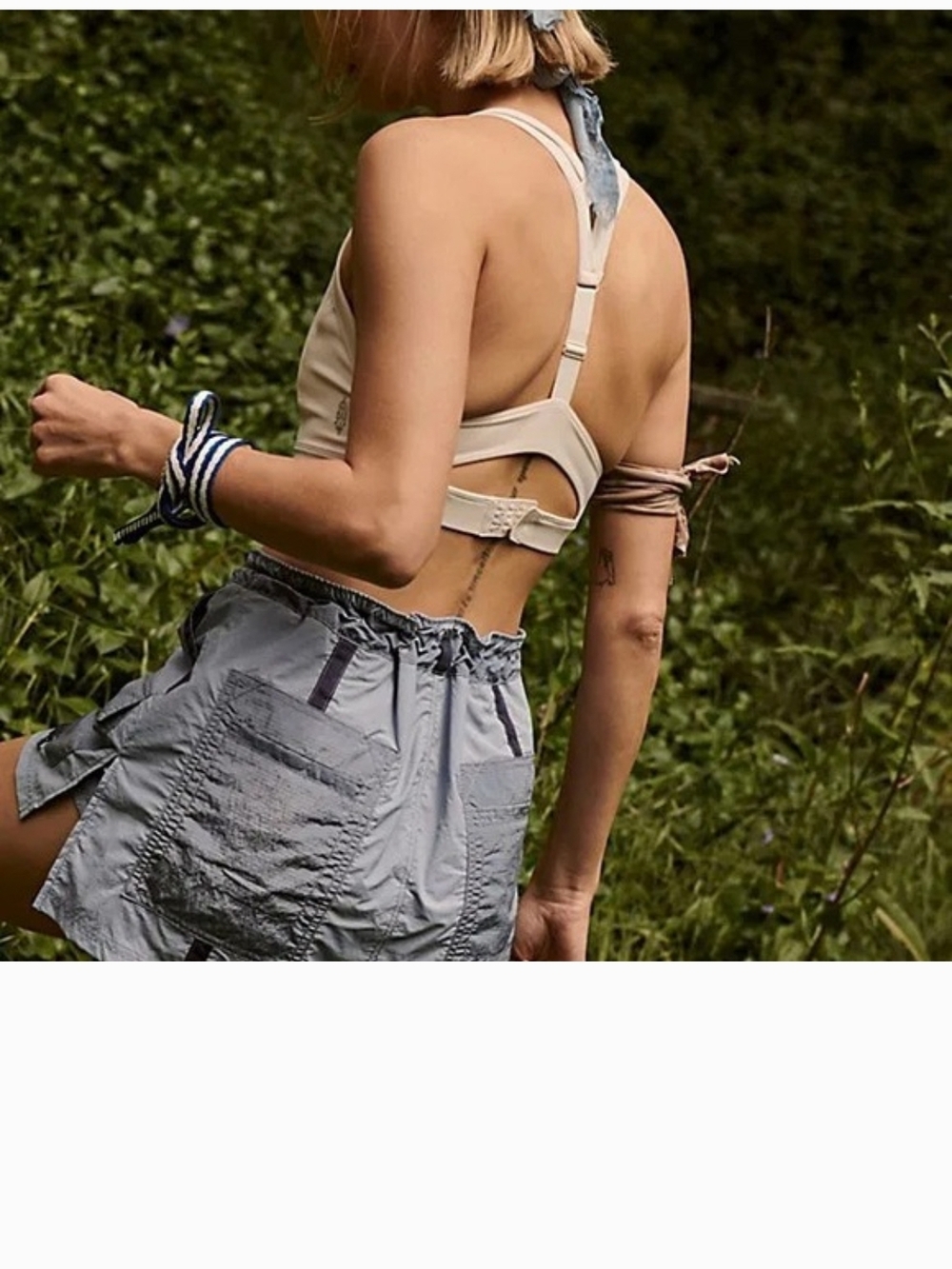 Free People Movement Moonbeam Rainwater Slate Blue Gray Utility Skort Small - Picture 3 of 14